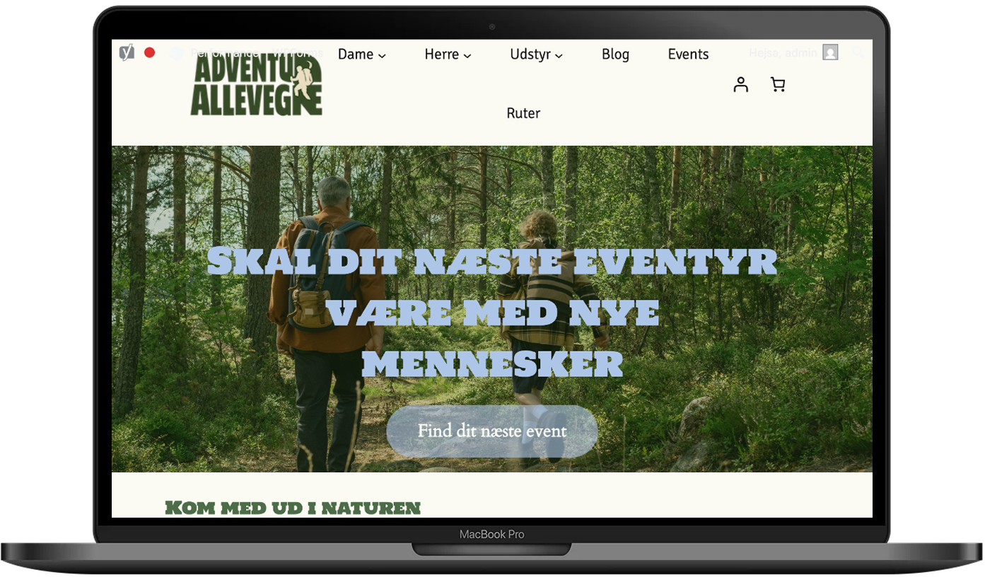 Adventure Allevegne website